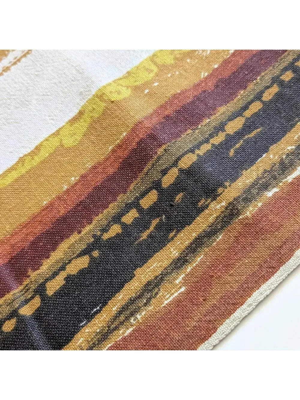 Vintage Barkcloth Curtains - Drapery Panels - Tiki Polynesian Print